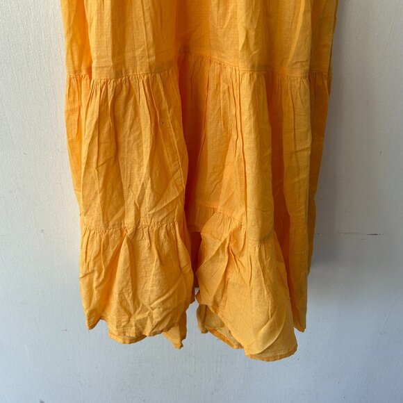 Urban Outfitters Trapeze Dress Womens Small Orange Strappy Side Zip V-neck - Picture 3 of 9